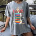 Reading Books Librarian Reader Nerd I'm Ok School Teacher Women's Comfort Colors T-Shirt Gray Reading Books Librarian Reader Nerd I'm Ok School Teacher Women's Comfort Colors T-Shirt Gray