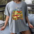Reading Books Librarian Reader Nerd I'm Ok Teacher School Women's Comfort Colors T-Shirt Gray
