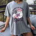Reading Is My Favorite Sport Saying Cat And Book Lover Women's Comfort Colors T-Shirt Gray