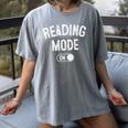 Reading Mode On Book Lover Librarian Teacher Women's Comfort Colors T-Shirt Gray