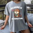 Reading Is Otterly Fun Otter Bookworm Book Lover Librarian Women's Comfort Colors T-Shirt Gray Reading Is Otterly Fun Otter Bookworm Book Lover Librarian Women's Comfort Colors T-Shirt Gray