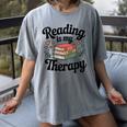 Reading Is My Therapy Book Lover Bookworm Women's Comfort Colors T-Shirt Gray Reading Is My Therapy Book Lover Bookworm Women's Comfort Colors T-Shirt Gray