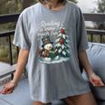 Reading Is Snow Much Fun Christmas Books Snowman Bookworm Women's Comfort Colors T-Shirt Gray