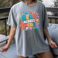 Reads Across Tee America Books Reader Reading Teacher Women's Comfort Colors T-Shirt Gray