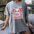 Readsalotl Axolotl Reading Book Bookworm Women's Comfort Colors T-Shirt Gray