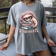Readsalotl Axolotl Reading Books Glasses Bookworm Pun Fun Women's Comfort Colors T-Shirt Gray Readsalotl Axolotl Reading Books Glasses Bookworm Pun Fun Women's Comfort Colors T-Shirt Gray