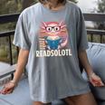 Readsolotl Axolotl Reading Book Lover Kawaii Bookworms Women's Comfort Colors T-Shirt Gray