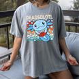 Readsolotl Blue Kawaii Axolotl Book Lover Reading Retro Women's Comfort Colors T-Shirt Gray Readsolotl Blue Kawaii Axolotl Book Lover Reading Retro Women's Comfort Colors T-Shirt Gray
