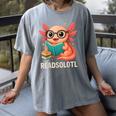 Readsolotl Kawaii Axolotl Reading Book Lover Women's Comfort Colors T-Shirt Gray Readsolotl Kawaii Axolotl Reading Book Lover Women's Comfort Colors T-Shirt Gray