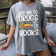 Red Ribbon Week Say No To Drugs Say Yes To Books Drug Free Women's Comfort Colors T-Shirt Gray Red Ribbon Week Say No To Drugs Say Yes To Books Drug Free Women's Comfort Colors T-Shirt Gray