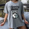 I Require Books Raccoon Reading For Book Lovers Women's Comfort Colors T-Shirt Gray I Require Books Raccoon Reading For Book Lovers Women's Comfort Colors T-Shirt Gray