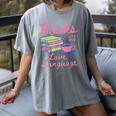 Retro Books Are My Love Language Valentine Book Lovers Women's Comfort Colors T-Shirt Gray