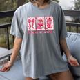 Retro Coquette Bow All Booked For Valentines Book Lover Cute Women's Comfort Colors T-Shirt Gray