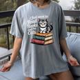 Retro I Just Want To Read Books And Pet Cats Cat For Men Women Kids Women's Comfort Colors T-Shirt Gray