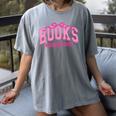 Retro Pink Coquette Bow Valentine Book Lover Varsity Women's Comfort Colors T-Shirt Gray