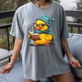 Rubber Duck Reading Book Rubber Duckie Reader Coffee Lover Women's Comfort Colors T-Shirt Gray
