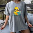 Rubber Duck Reading Book Reader Books Rubber Duckie Women's Comfort Colors T-Shirt Gray