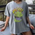 Rugrats Reptar Distressed Comic Book Style Cartoon Women's Comfort Colors T-Shirt Gray