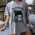 Salem Witch Book Club Bookish Halloween Cat Women Women's Comfort Colors T-Shirt Gray Salem Witch Book Club Bookish Halloween Cat Women Women's Comfort Colors T-Shirt Gray