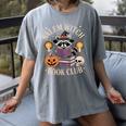Salem Witch Book Club Bookish Halloween Raccoon Witchcraft Women's Comfort Colors T-Shirt Gray