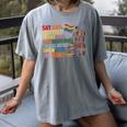 Say Gay Protect Trans Kids Read Banned Books LGBTQ Gay Pride Women's Comfort Colors T-Shirt Gray Say Gay Protect Trans Kids Read Banned Books LGBTQ Gay Pride Women's Comfort Colors T-Shirt Gray