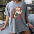 He Sees What You'Ve Been Reading Bookish Christmas Humor Women's Comfort Colors T-Shirt Gray