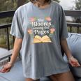 She Blooms Among The Pages Women Mom Wife Floral Book Quote Women's Comfort Colors T-Shirt Gray She Blooms Among The Pages Women Mom Wife Floral Book Quote Women's Comfort Colors T-Shirt Gray