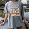 The Shelf Life Chose Me Bookstore Reading Lover Graphic Women's Comfort Colors T-Shirt Gray