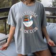 Silly Goose Book Club Reading Lover Women's Comfort Colors T-Shirt Gray