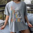 Sip Coffee Pet Cats Read Books Repeat Book Cat Lover Women's Comfort Colors T-Shirt Gray
