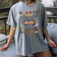 Skeleton Heart Read Reading Book Librarian Halloween Women Women's Comfort Colors T-Shirt Gray