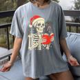 Skeleton Reading Book Christmas Teacher Librarian Book Lover Women's Comfort Colors T-Shirt Gray Skeleton Reading Book Christmas Teacher Librarian Book Lover Women's Comfort Colors T-Shirt Gray