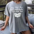 Snow Many Books Snow Little Time Reading Christmas Book Club Women's Comfort Colors T-Shirt Gray Snow Many Books Snow Little Time Reading Christmas Book Club Women's Comfort Colors T-Shirt Gray