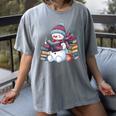 Snowman Reading Book Lovers Christmas Bookworm Librarian Women's Comfort Colors T-Shirt Gray Snowman Reading Book Lovers Christmas Bookworm Librarian Women's Comfort Colors T-Shirt Gray
