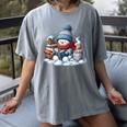 Snowman Reading Books Lovers Librarian Bookworm Christmas Women's Comfort Colors T-Shirt Gray Snowman Reading Books Lovers Librarian Bookworm Christmas Women's Comfort Colors T-Shirt Gray
