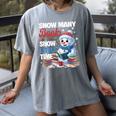 Snowman Winter Snow So Many Books Christmas Snow Little Time Women's Comfort Colors T-Shirt Gray