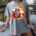 Squirrel Reading Comic Book On Autumn Branch Glasses Leaves Women's Comfort Colors T-Shirt Gray
