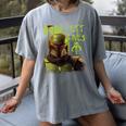 Star Wars The Book Of Boba Fett Neon Boba Fett Lives Poster Women's Comfort Colors T-Shirt Gray