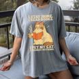 I Stay Home I Read Books I Pet My Cat I Regret Nothing Women Women's Comfort Colors T-Shirt Gray
