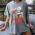 Staying Alive One Book At A Time Skeleton Reading Librarian Women's Comfort Colors T-Shirt Gray