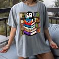 Teacher Librarian Kawaii Penguin Book Lover Penguin Women's Comfort Colors T-Shirt Gray