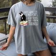 That's What I Do I Pet Cat I Read Books Tuxedo Cat Bookworm Women's Comfort Colors T-Shirt Gray