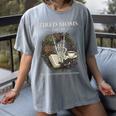 Tired Moms Book Club Dark Floral Coffee Skeleton Women's Comfort Colors T-Shirt Gray Tired Moms Book Club Dark Floral Coffee Skeleton Women's Comfort Colors T-Shirt Gray