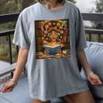 History Month Black Afro Girl Women Book Lovers Flower Women's Comfort Colors T-Shirt Gray