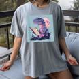 Trex Reading Book Dinosaur Women's Comfort Colors T-Shirt Gray Trex Reading Book Dinosaur Women's Comfort Colors T-Shirt Gray