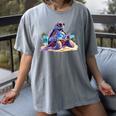 Turtle Wearing Sunglasses Reading A Book On The Beach Summer Women's Comfort Colors T-Shirt Gray