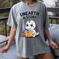 Unearth a Story Cute Dinosaur Summer Reading 2026 Dino Book Women's Comfort Colors T-Shirt Gray Unearth a Story Cute Dinosaur Summer Reading 2026 Dino Book Women's Comfort Colors T-Shirt Gray