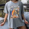 Unearth A Story Rainbow Treasure Book Women's Comfort Colors T-Shirt Gray