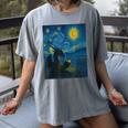 Van Gogh Starry Night Fantasy Reader Dragon Reading Book Women's Comfort Colors T-Shirt Gray Van Gogh Starry Night Fantasy Reader Dragon Reading Book Women's Comfort Colors T-Shirt Gray