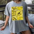 Varsity-Gold Yellow Comic Book University Varsity-Gold Women's Comfort Colors T-Shirt Gray